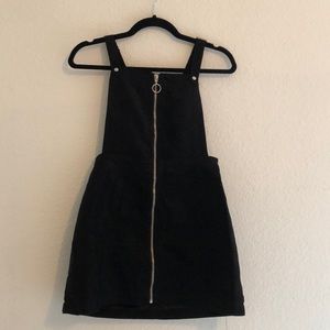 H&M: Suede Black Dress Overalls